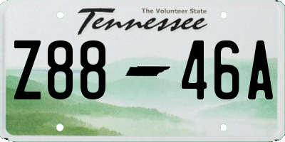 TN license plate Z8846A