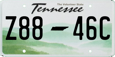 TN license plate Z8846C