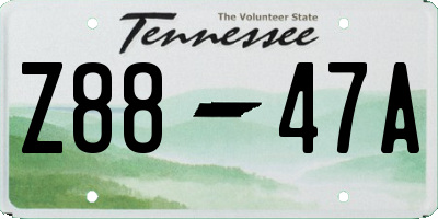 TN license plate Z8847A