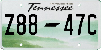 TN license plate Z8847C
