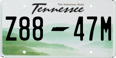 TN license plate Z8847M