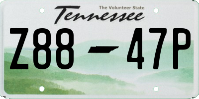 TN license plate Z8847P