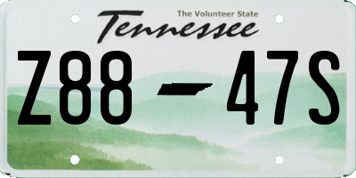 TN license plate Z8847S