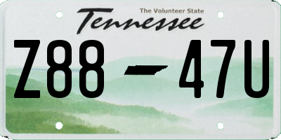 TN license plate Z8847U