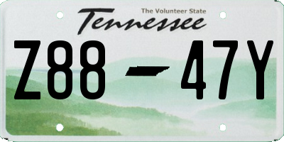 TN license plate Z8847Y