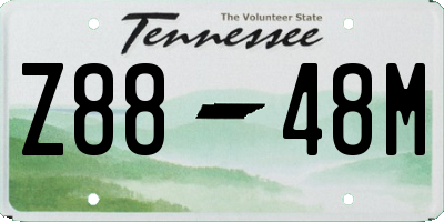 TN license plate Z8848M