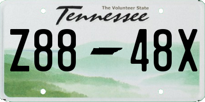 TN license plate Z8848X