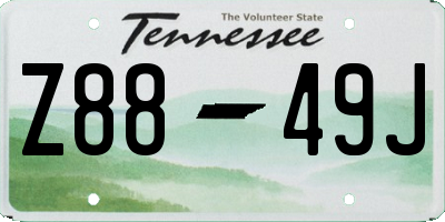 TN license plate Z8849J