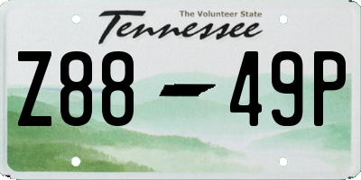 TN license plate Z8849P