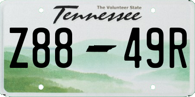 TN license plate Z8849R
