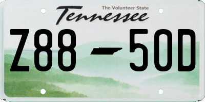 TN license plate Z8850D