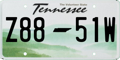 TN license plate Z8851W