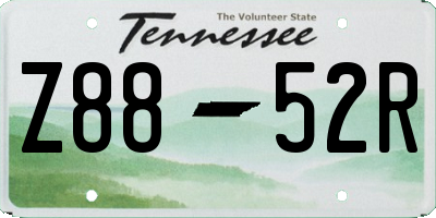 TN license plate Z8852R