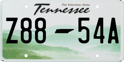 TN license plate Z8854A