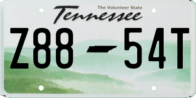 TN license plate Z8854T