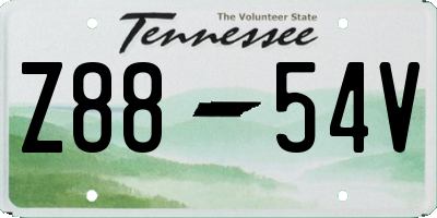 TN license plate Z8854V