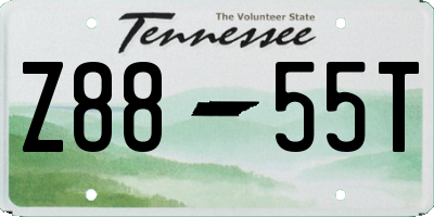 TN license plate Z8855T