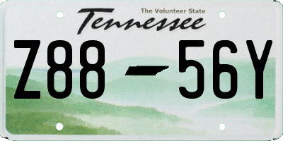 TN license plate Z8856Y