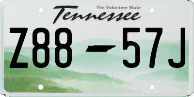 TN license plate Z8857J
