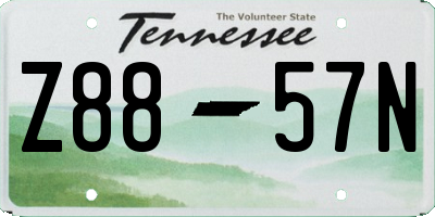TN license plate Z8857N