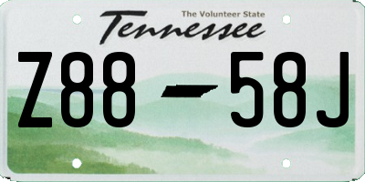 TN license plate Z8858J