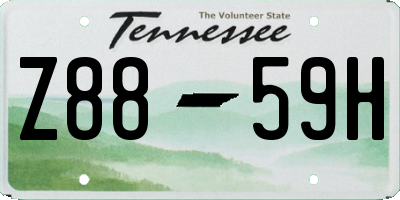 TN license plate Z8859H