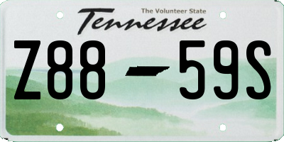 TN license plate Z8859S