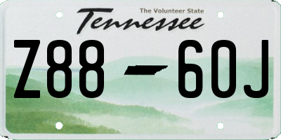 TN license plate Z8860J