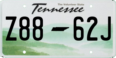 TN license plate Z8862J