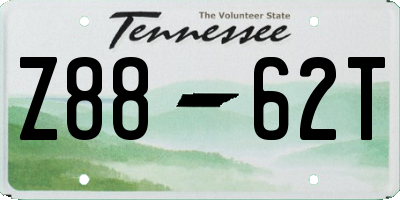 TN license plate Z8862T