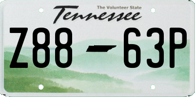 TN license plate Z8863P