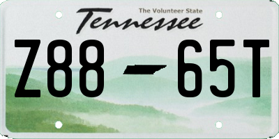 TN license plate Z8865T