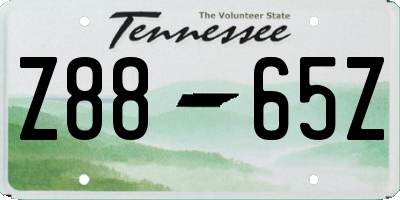 TN license plate Z8865Z