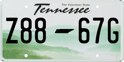 TN license plate Z8867G