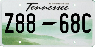 TN license plate Z8868C