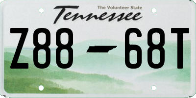 TN license plate Z8868T
