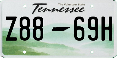 TN license plate Z8869H