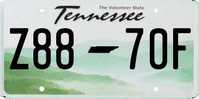 TN license plate Z8870F