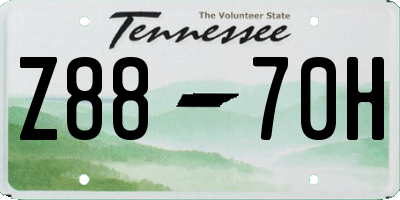 TN license plate Z8870H