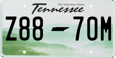 TN license plate Z8870M