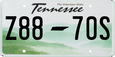TN license plate Z8870S