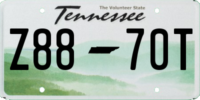 TN license plate Z8870T