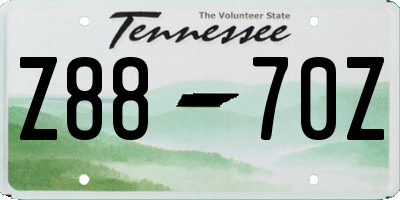 TN license plate Z8870Z