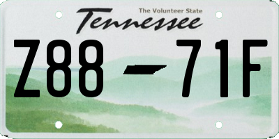 TN license plate Z8871F