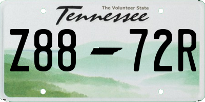TN license plate Z8872R