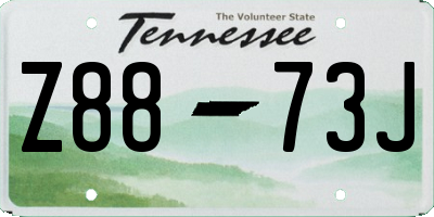 TN license plate Z8873J