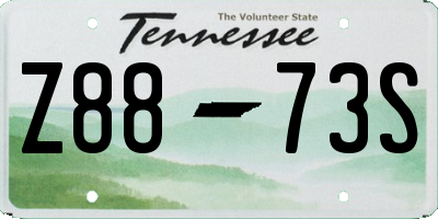 TN license plate Z8873S