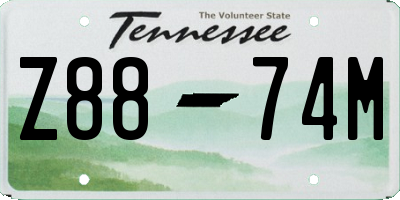 TN license plate Z8874M