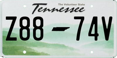 TN license plate Z8874V