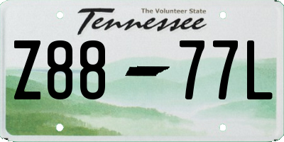 TN license plate Z8877L